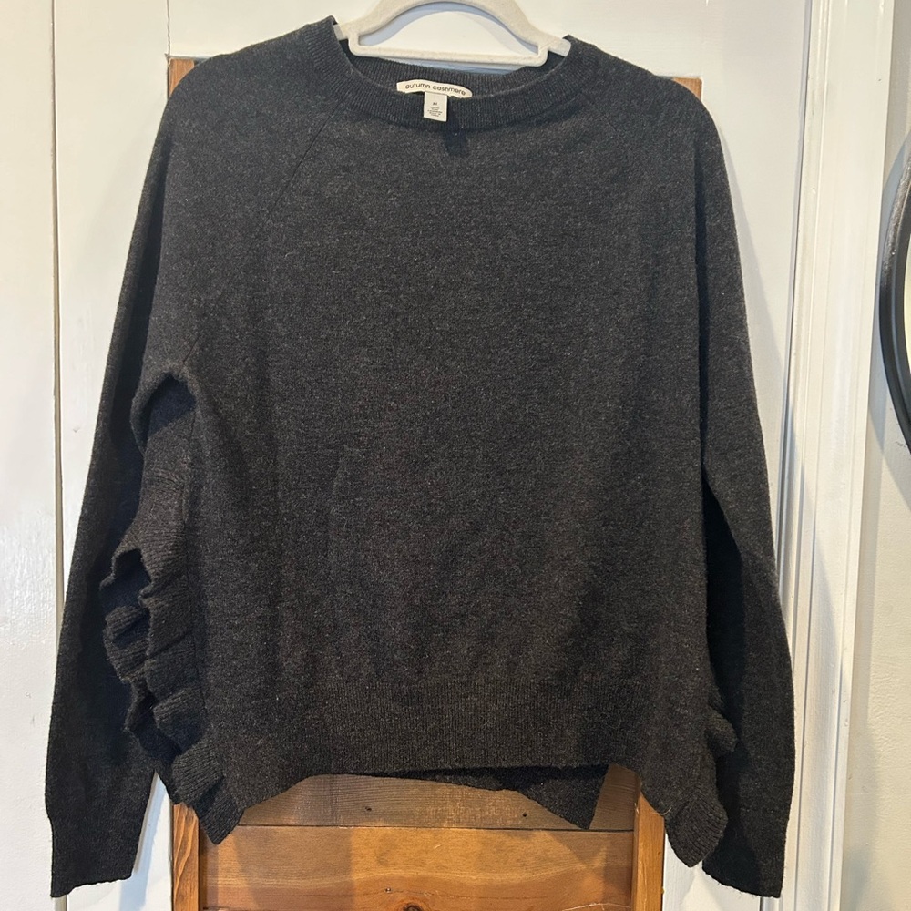 Autumn Cashmere Charcoal Crew Neck Sweater
